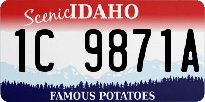 ID license plate 1C9871A