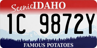 ID license plate 1C9872Y