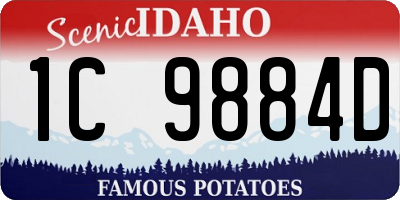 ID license plate 1C9884D