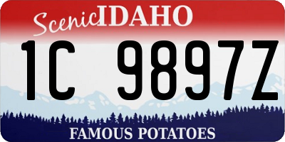 ID license plate 1C9897Z