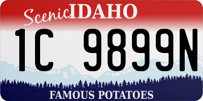 ID license plate 1C9899N