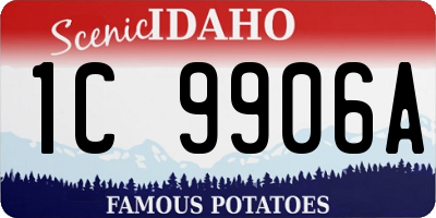 ID license plate 1C9906A