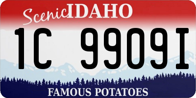 ID license plate 1C9909I