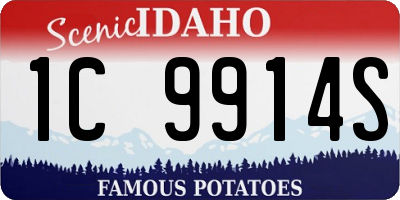 ID license plate 1C9914S