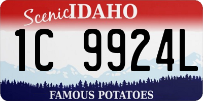 ID license plate 1C9924L