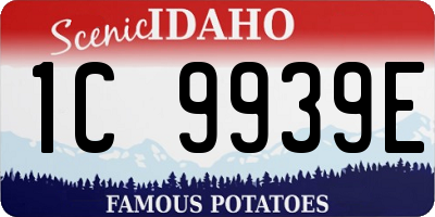 ID license plate 1C9939E