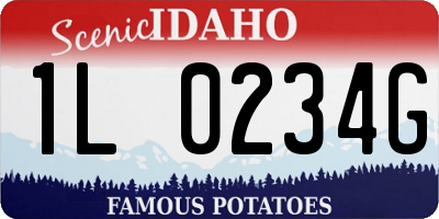 ID license plate 1L0234G