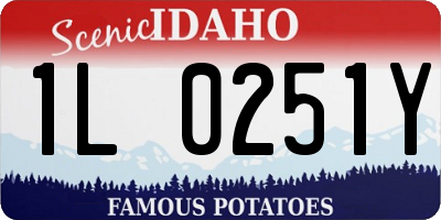 ID license plate 1L0251Y