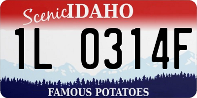 ID license plate 1L0314F
