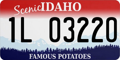 ID license plate 1L0322O