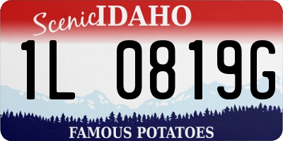 ID license plate 1L0819G