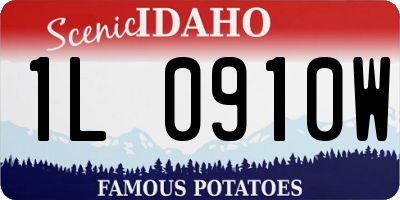 ID license plate 1L0910W