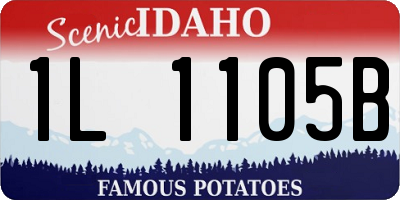 ID license plate 1L1105B