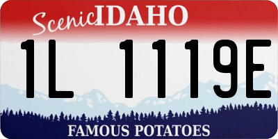 ID license plate 1L1119E