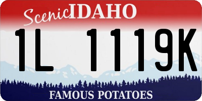 ID license plate 1L1119K