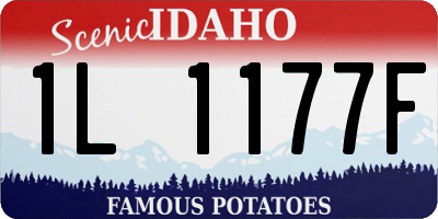 ID license plate 1L1177F