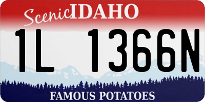 ID license plate 1L1366N