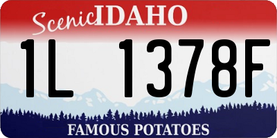 ID license plate 1L1378F