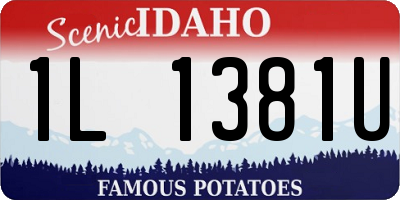 ID license plate 1L1381U