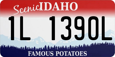 ID license plate 1L1390L