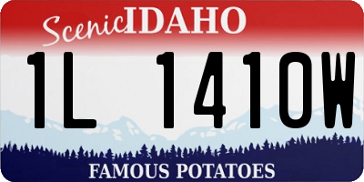 ID license plate 1L1410W
