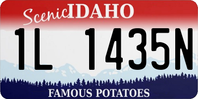 ID license plate 1L1435N