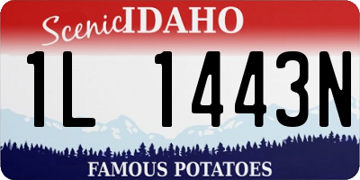 ID license plate 1L1443N