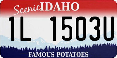 ID license plate 1L1503U