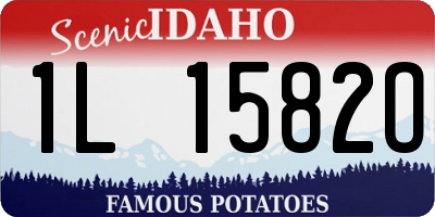 ID license plate 1L1582O