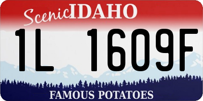 ID license plate 1L1609F