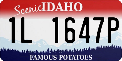 ID license plate 1L1647P