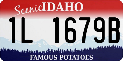 ID license plate 1L1679B
