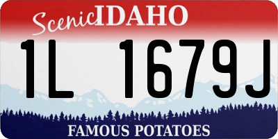 ID license plate 1L1679J