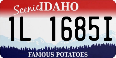 ID license plate 1L1685I