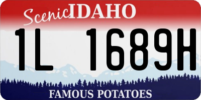 ID license plate 1L1689H