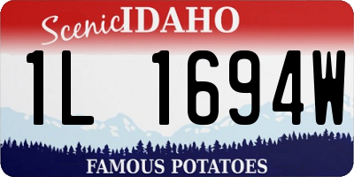 ID license plate 1L1694W