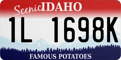 ID license plate 1L1698K