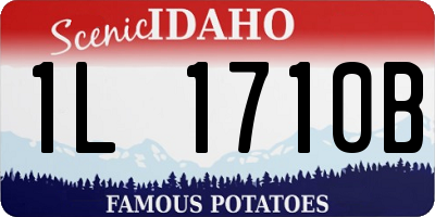 ID license plate 1L1710B