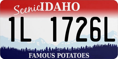 ID license plate 1L1726L