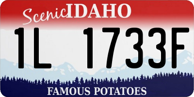 ID license plate 1L1733F