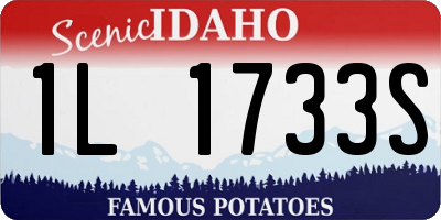 ID license plate 1L1733S