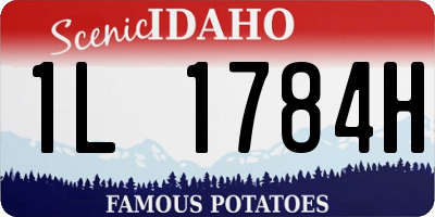 ID license plate 1L1784H