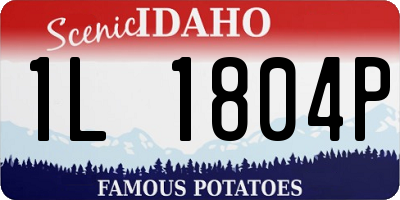 ID license plate 1L1804P
