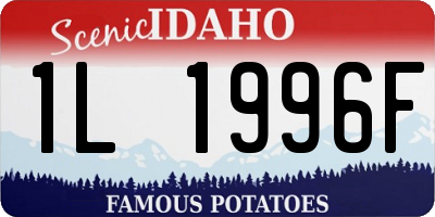 ID license plate 1L1996F