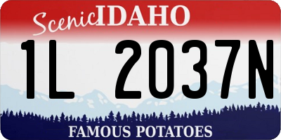 ID license plate 1L2037N