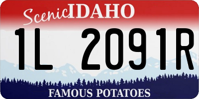 ID license plate 1L2091R