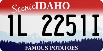 ID license plate 1L2251I