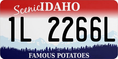 ID license plate 1L2266L