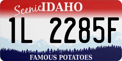 ID license plate 1L2285F