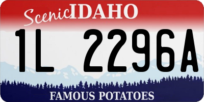 ID license plate 1L2296A